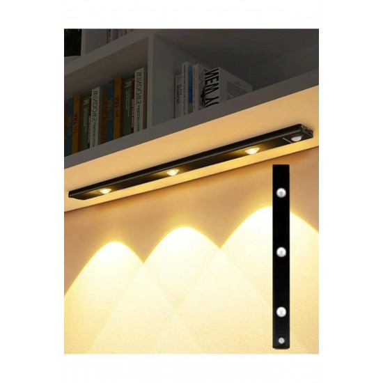 ECONA 60cm Harekete Duyarlı Led Sensörlü Usb Şarj Dim Edilebilir Taşınabilir Mutfak, Dolap, Gece Lambası