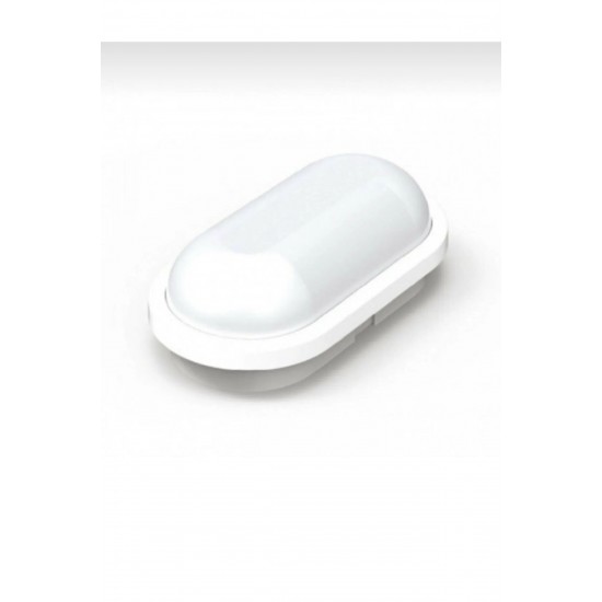 ECONA 20 Watt Beyaz Işık Beyaz Kasa Balkon Lambası Teras Lambası Oval Duvar Lambası Banyo Lambası Tavan Lambası ECN-5015