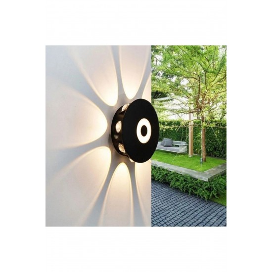ECONA 7 Watt Gün Işığı Ledli Yaprak Işık Desenli Dekoratif İç ve Dış Mekan Aplik, Modern Tasarım Armatür ECN-4076