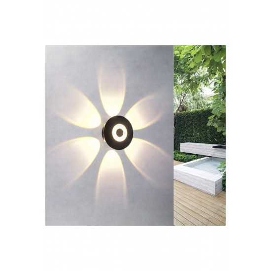 ECONA 7 Watt Gün Işığı Ledli Yaprak Işık Desenli Dekoratif İç ve Dış Mekan Aplik, Modern Tasarım Armatür ECN-4076