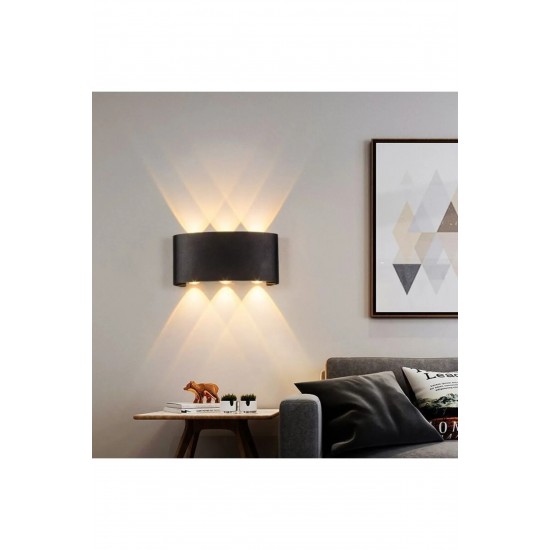 ECONA Uranüs Gün Işığı Ledli 6w Dekoratif Işık Süzmeli İç Ve Dış Mekan Modern Aplik ECN-21328