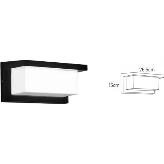 ECONA 18W Gün Işığı 3000k Dış Mekan Dekoratif Led Duvar Aplik ECN-21344G ECONA 18W Gün Işığı 3000k Dış Mekan Dekoratif Led Duvar Aplik ECN-21344G