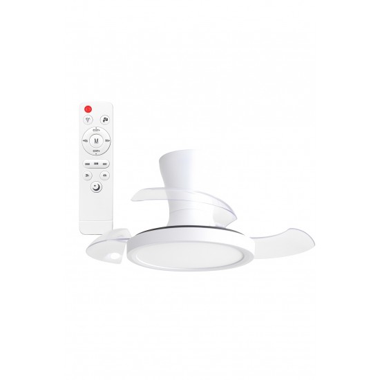 Helios Orion A 72w Gizli Kanat Aydınlatmalı Uzaktan Kumandalı 3 Renk Fonksiyonlu Dekoratif Tavan Vantilatörü Hs-9308