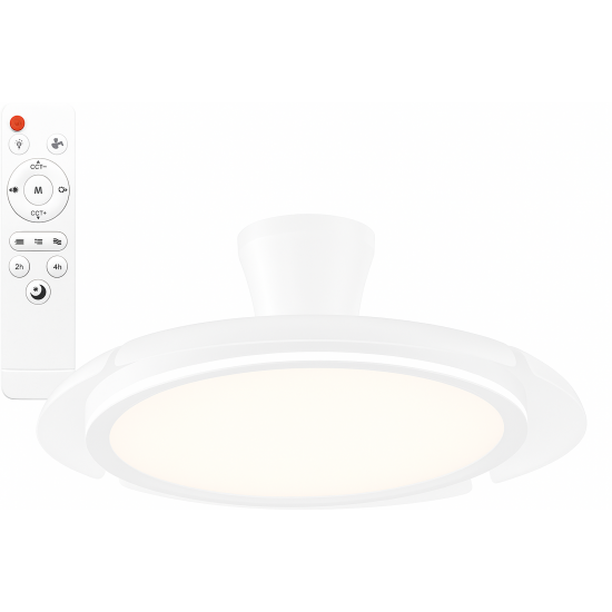 Helios Elegant 95w Gizli Kanat Aydınlatmalı Uzaktan Kumandalı 3 Renk Fonksiyonlu Dekoratif Tavan Vantilatörü Hs-9311 Beyaz