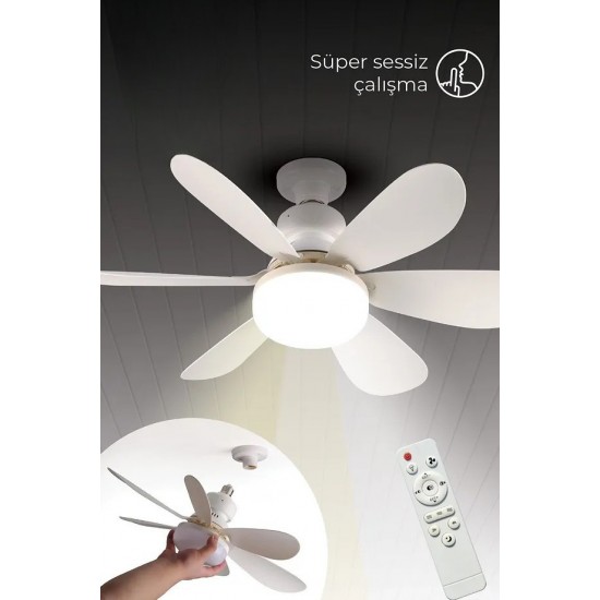 Helios Daisy Fan Led 50w Kumandalı Işıklı Vantilatör hs-9302