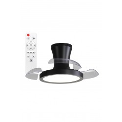 Helios Orion B 72w Ledli Gizli Kanat Uzaktan Kumandalı Dekoratif Tavan Vantilatörü Hs-9309 Siyah