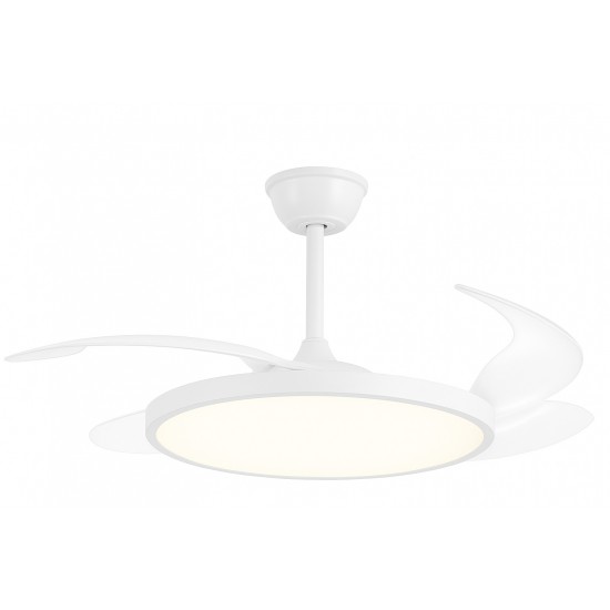 Helios Castor 95w Gizli Kanat Aydınlatmalı Uzaktan Kumandalı 3 Renk Fonksiyonlu Dekoratif Tavan Vantilatörü Hs-9310 Beyaz