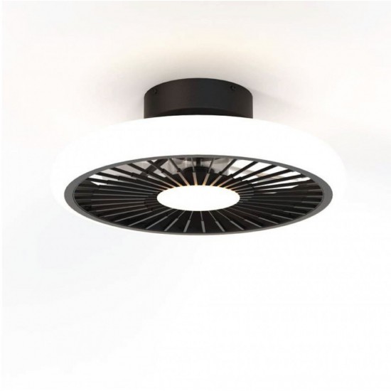 Fujiled Uzaktan Kumandalı Led'li Tavan Vantilatörü Motor Dc 30w Led 55w 2700k-5000k Beyaz-Siyah