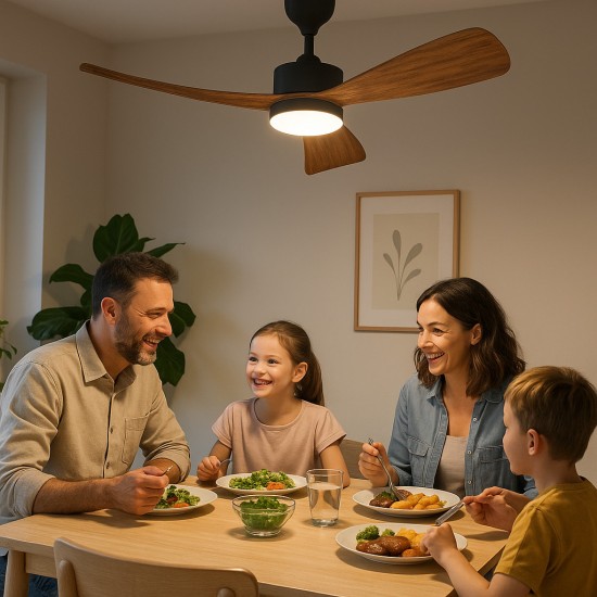 Helios Wooden 70w 3 Kanatlı Uzaktan Kumandalı Ledli Dekoratif Tavan Vantilatör Ahşap Hs9305 