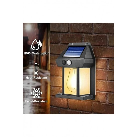 Helios 10w Güneş Enerjili Bahçe Led Ampul Hareket Sensörlü Bahçe Led Su Geçirmez 3 Mod'lu Solar Led