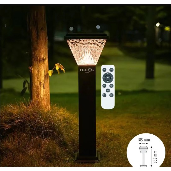 Helios Hs 4027 100 Watt 4 Renk Fonksiyonlu Solar Bahçe Armatürü Kumandalı