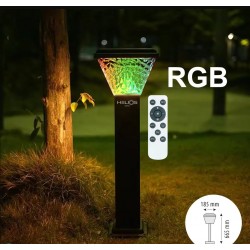 Helios Hs 4027 100 Watt 4 Renk Fonksiyonlu Solar Bahçe Armatürü Kumandalı
