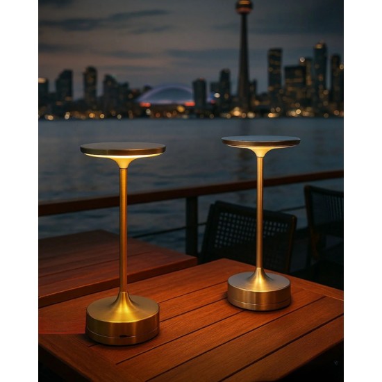 Helios Şarjlı Ledli Dokunmatik 3 Renk Fonksiyonlu Dekoratif Masa Lambası Silver Kasa Hs8130