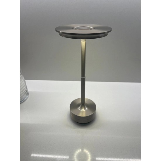 Helios Şarjlı Ledli Dokunmatik 3 Renk Fonksiyonlu Dekoratif Masa Lambası Silver Kasa Hs8130