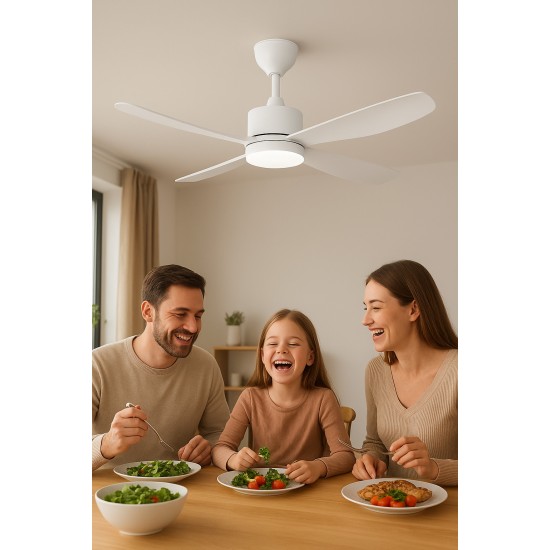 Helios Venüs 70w 3 Kanatlı Uzaktan Kumandalı Ledli Dekoratif Tavan Vantilatör Beyaz Hs 9303