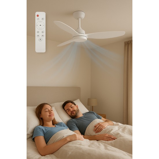 Helios Venüs 70w 3 Kanatlı Uzaktan Kumandalı Ledli Dekoratif Tavan Vantilatör Beyaz Hs 9303