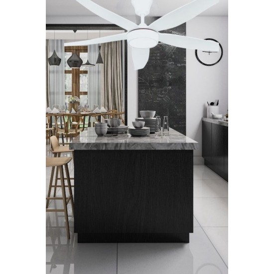 Helios Rigel 85w Ledli Uzaktan Kumandalı Dekoratif Tavan Vantilatörü Hs-9306 Beyaz