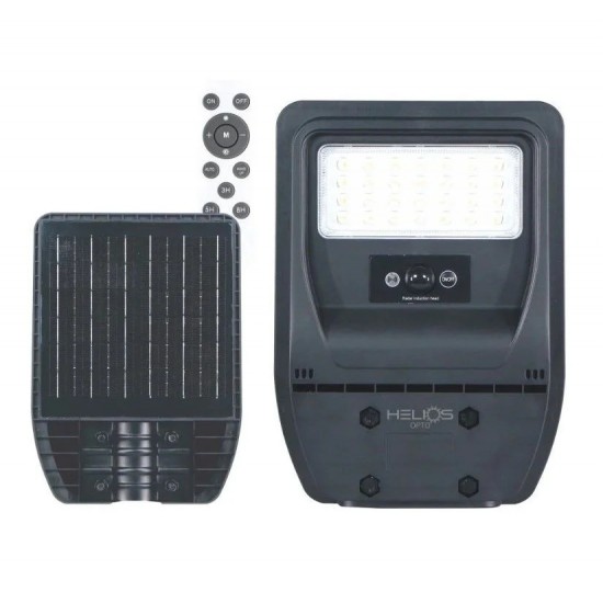 Helios Hs 3863 100 W Hareket Sensörlü Kumandalı Solar Sokak Lambası Beyaz Işık