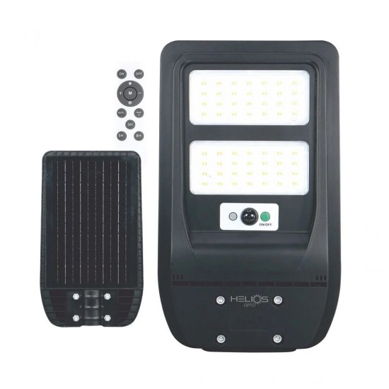 Helios Hs 3864 200 W Hareket Sensörlü Kumandalı Solar Sokak Lambası Beyaz Işık