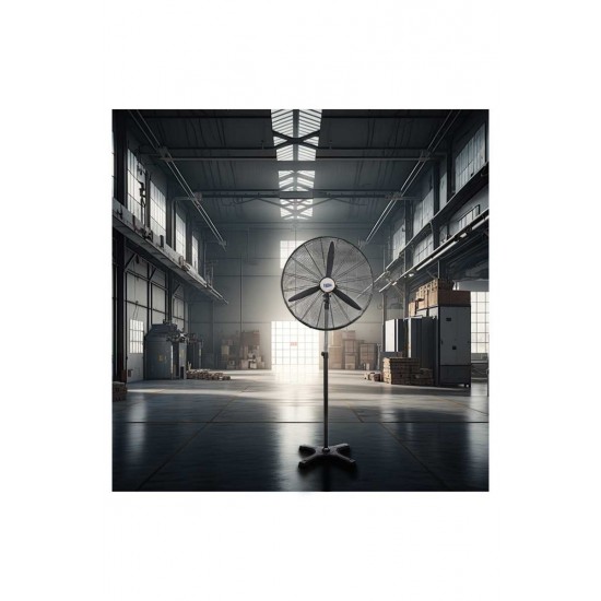 Hims HEF-A650 190W 26 inç Siyah Alüminyum 3 Kanatlı Sanayi Tipi Ayaklı Vantilatör