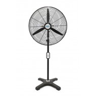 Hims HEF-AK750 210W 75 cm Siyah 3 Kanat Kumandalı Sanayi Tipi Ayaklı Vantilatör