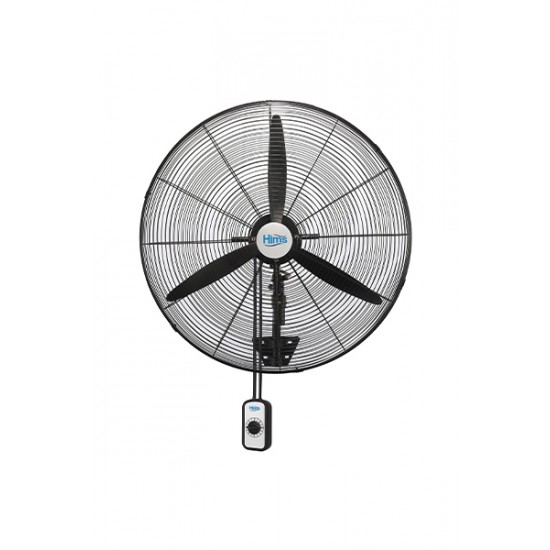 Hims HEF-DA650 190W 65 cm Siyah 3 Kanat Anahtarlı Sanayi Tipi Duvar Vantilatörü