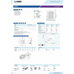 Blauberg Auto125 Otomatik Panjurlu Dekoratif Tuvalet Banyo Havalandırma Fanı 185m3