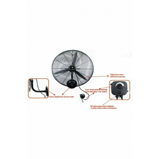 Dündar Sv75 Duvar Tipi Endüstriyel Vantilatör 75cm SV75D