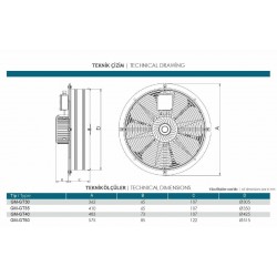Güçtay Gm40 Monofaze Sanayi Tipi Aspiratör 40cm 3450m3