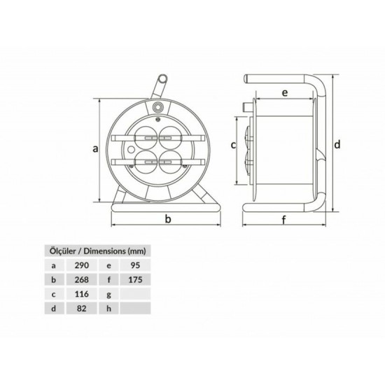 Bemis 3*1,5 Ttr 50mt Kapasiteli Plastik Makara Boş BM9-3103-0000