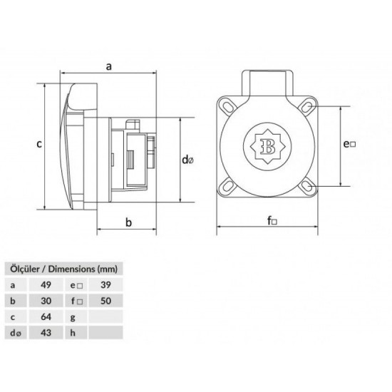 Bemis 1*16a Monofaze Pano Prizi Yatay Giriş By8-1402-2700