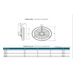 Güçtay Gb35 Duvar Baca Tipi Aspiratör 1250m3