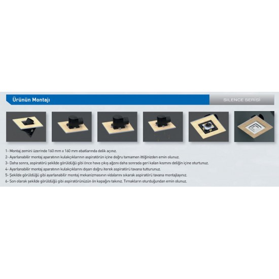 Aircol Summer Sessiz Tavan Tipi Fan 100m3