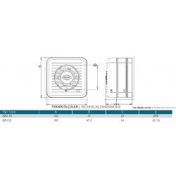 Güçtay Gpj10 100'lük Dekoratif Panjurlu Banyo Tuvalet Aspiratörü 100m3