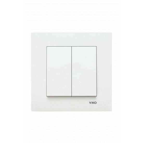 Viko Karre Komütatör (İkili Anahtar)  Beyaz Çerçeveli