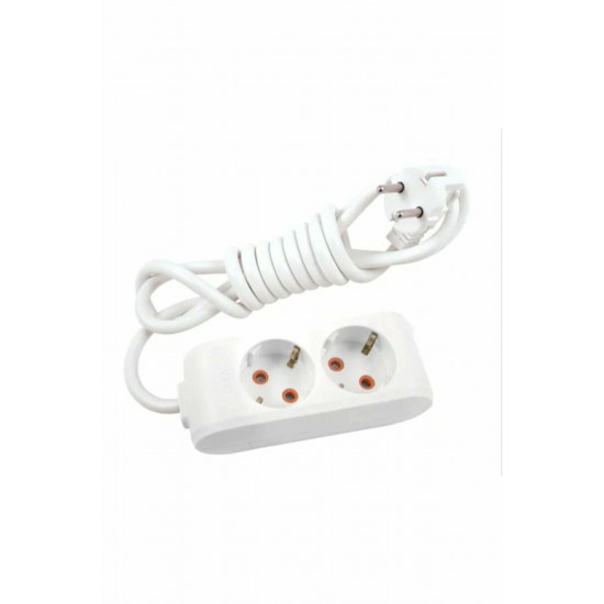 Viko İkili Priz Topraklı Çocuk Korumalı 2Mt Uzatma Kablosu
