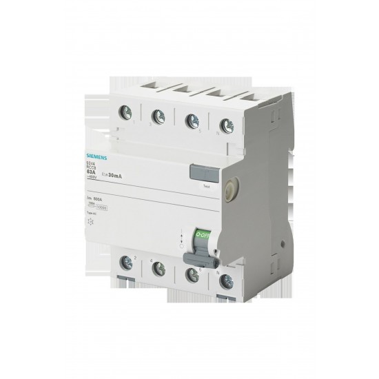 Siemens 3*63a 300mA  Kaçak Akım Koruma Rölesi 400V (3 Faz+Nötr)