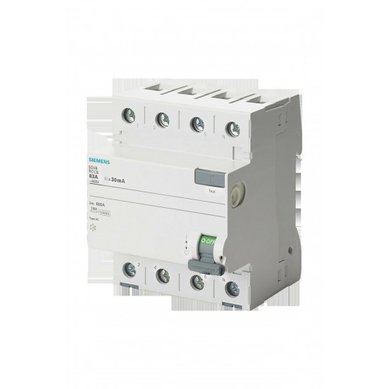 Siemens 3*25A  30mA  400V (3 Faz+Nötr) Kaçak Akım Koruma Rölesi