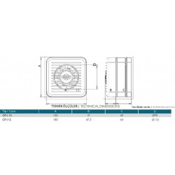 Güçtay Gpj12 120'lik Dekoratif Panjurlu Banyo Tuvalet Aspiratörü 170m3