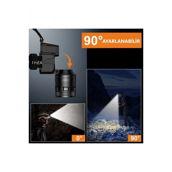 YCL 10 W 3 Modlu Şarjlı Powerbank Özellikli Kafa Lambası - YIS-205 YIS-205B