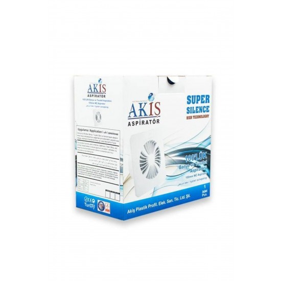 Akiş 100'lük Banyo Tuvalet Aspiratör Havalandırma Fanı 16 Cm