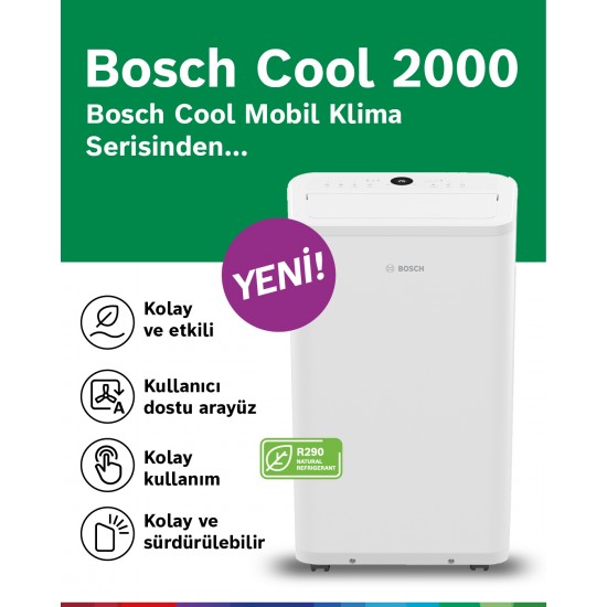 Bosch Cool2000 Portatif Mobil Klima 9000 btu/h