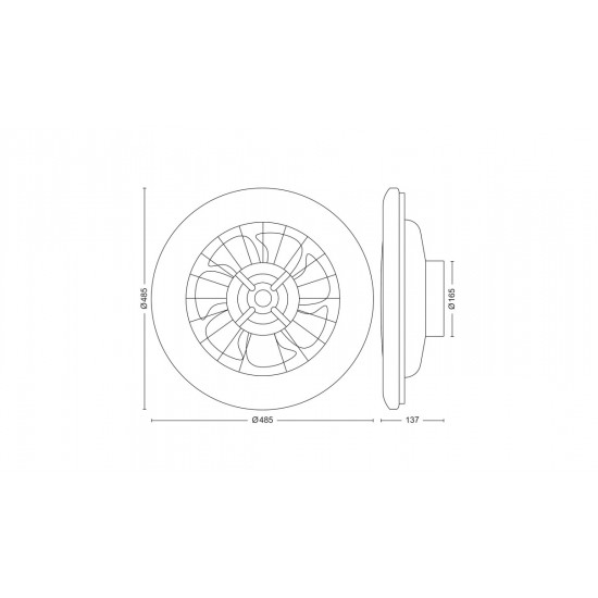 Philips Amigo Fanlı Tavan Lambası 42+20 W