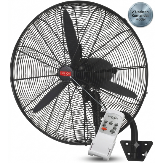 Helios 65cm Uzaktan Kumandalı Sanayi Tipi Duvar Vantilatör 155w