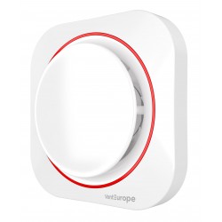 Venteurope Round 100 Bd 10 cm Banyo Tuvalet Aspiratör Fanı - Kapaklı Damperli Havalandırma 